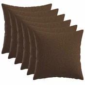 vidaXL Prevleka za blazino 6 kos HEERLEN Rjava 45 x 45 cm Blago