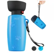 Netscroll Prenosna steklenica za vodo za psa, modra, brez BPA, DogBottle