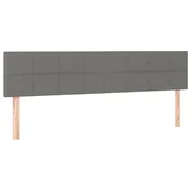 Vidaxl Posteljno vzglavje temno siva 180x5x78/88 cm blago