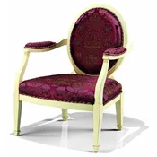 Casa Padrino luxury baroque armchair purple/ivory - Made in Italy