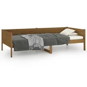Vidaxl Dnevna postelja medeno rjava trdna borovina 90x190 cm