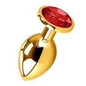 Zlatni Metalni Butt Plug Kristal