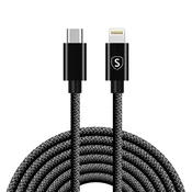 Sign Kabel USB-C na Lightning 20 W, 3 m - črn