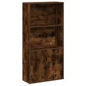 Vidaxl Knjižna omara dimljeni hrast 60x24x120 cm inženirski les