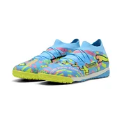 PUMA FUTURE 9 MATCH ADVANCED LEVEL TT Football Boots Unisex, Sport, White/Blue Glimmer/Pink Glimmer, 41