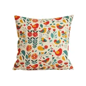 Prevleka za vzglavnik iz mikrovlaken RETRO BIRD 45x45 cm, barvna