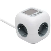 home Produžni kabl sa mjeracem potrošnje, 3 uticnice, 1.5 met. - CUBE2P