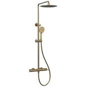 ICONIC shower column with mixer lever tap, gold matt - Zlata mat barva - Sapho - ICONIC - 72 - Medeninasti - Vzvod - Krožni - S pipo - 313 - 1181 - 14