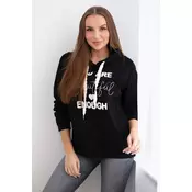 Cotton hoodie black