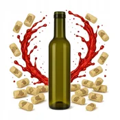 shumee Temna steklena steklenica 375 ml za vino, likerje, sokove, sirup, kis, olje