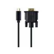 GEMBIRD A-CM-VGAM-01 Adapter USB-C na VGA-M, 2 m, Blister, Crni
