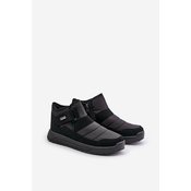 Insulated mens winter boots Progress black snow boots