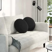 Jastucici za sjedenje 2 pcs Crna O 40 x 13 cm Baršun