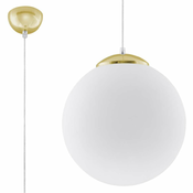 Sollux SL.0716 - Luster na sajli TOYA 1xE27/60W/230V precnika 30 cm bela/zlatna