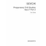 ŠEVČIK:PREPARATORY TRILL STUDIES OP.7 PART 2 FOR VIOLA