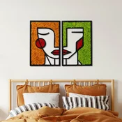 Wallity Zidna dekoracija Moss - Friends, 48 x 32 cm, Svetlozelena
