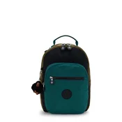 KIPLING Nahrbtnik Seoul S brokat/temno zelena/črna