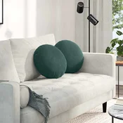 Jastucici za sjedenje 2 pcs Tamnozelena O 40 x 13 cm Baršun