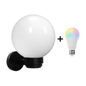 Brilagi-LED RGBW spoljašnje zidno svetlo HARBOR 1xE27/15W/230V IP33 crna/bela