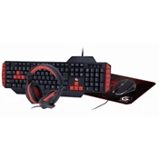 GEMBIRD Gejmerski set tastatura, miš, slušalice i podloga 4in1 GGS-UMG4-02