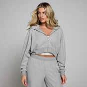 Ženska jopa s kapuco Soft Touch Zip Through MP – melanž siva - XS