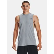 Mens Under Armour UA LEFT CHEST CUT OFF TANK-GRY - Mens Tank Top