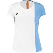 Ženska majica Babolat Play Cap Sleeve Top Women White/Blue Hthr L