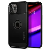 OVITEK SPIGEN RUGGED ARMOR IPHONE 12/12 PRO MATNÁ ČERNÁ