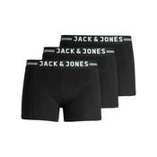 JACK & JONES Muške bokserice 3/1 crne