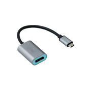 i-tec Metal C31METALDP60HZ prilagodnik za video kabel 0,15 m USB Tip-C Display Port Sivo, Tirkizno