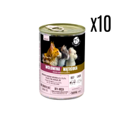Pet Republic Vlažna hrana za macke 400g x 10 komada, Komadici u želeu sa govedinom i jetrom