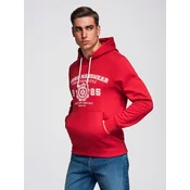 Ombre Mens hooded sweatshirt with college print