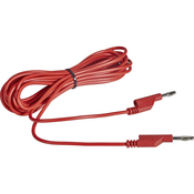 VOLTCRAFT Merilni kabel VOLTCRAFT, [lamelni vtič 4 mm - lamelni vtič 4 mm], 5 m, rdeče barve, MS5/RT