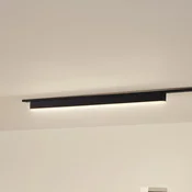 Lindby LED trak 48 V Lumaro, črn, 20W, plastičen, zatemnljiv - Dnevna soba/jedilnica - Sodobni - črna - Plastika