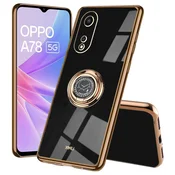 GS Ovitek za Oppo A78 5G, Electro Ring, črn