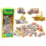 Set lesenih magnetov vozila ladje letala 20 kosov