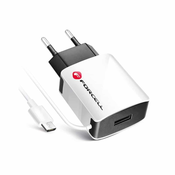 Hišni polnilec 2A 1x USB + kabel