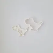 KREATIVNI SLATKIŠI Modla za kolace i ukrase dinosaurus T-rex, 6 cm, Bela
