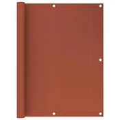 Balkonski zastor terakota 120 x 600 cm HDPE