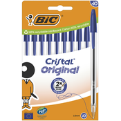 Bic BIC Cristal Original kemični svinčnik, moder, kartonska škatla 10, (21655674)