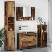 vidaXL Komplet pohištva za kopalnico 4 pcs Star les 30 x 35 x 192 cm