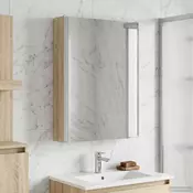 vidaXL Kopalniška ogledalna omara Sonoma hrast 43 x 11,5 x 60,5 cm