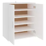 Vidaxl vidaXL Omarica za čevlje bela 60x35x70 cm lesena