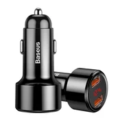 Avtomobilski 45W polnilec Baseus Magic Series CCMLC20A-01 2x USB z LED prikazovalnikom - black