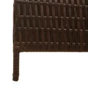 Vidaxl Pregrada Rjava 195 x 180 cm poli ratan