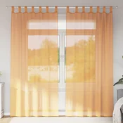 Voile zavjese s petljama 2 kom. narancaste 140x225 cm