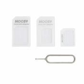 Noah Noosy nano komplet adapterja za kartico SIM + ključ bele barve
