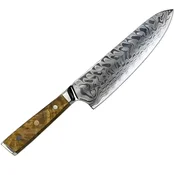 Damaskasti kuhinjski nož YU-37489 - Chef/Smeđa KP37489