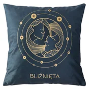 shumee Prevleka za vzglavnik 40x40 Zodiak Vaše zodiakalno znamenje Dvojčki črna