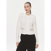 TWINSET Pletena jopica 241TP3111 Écru Regular Fit